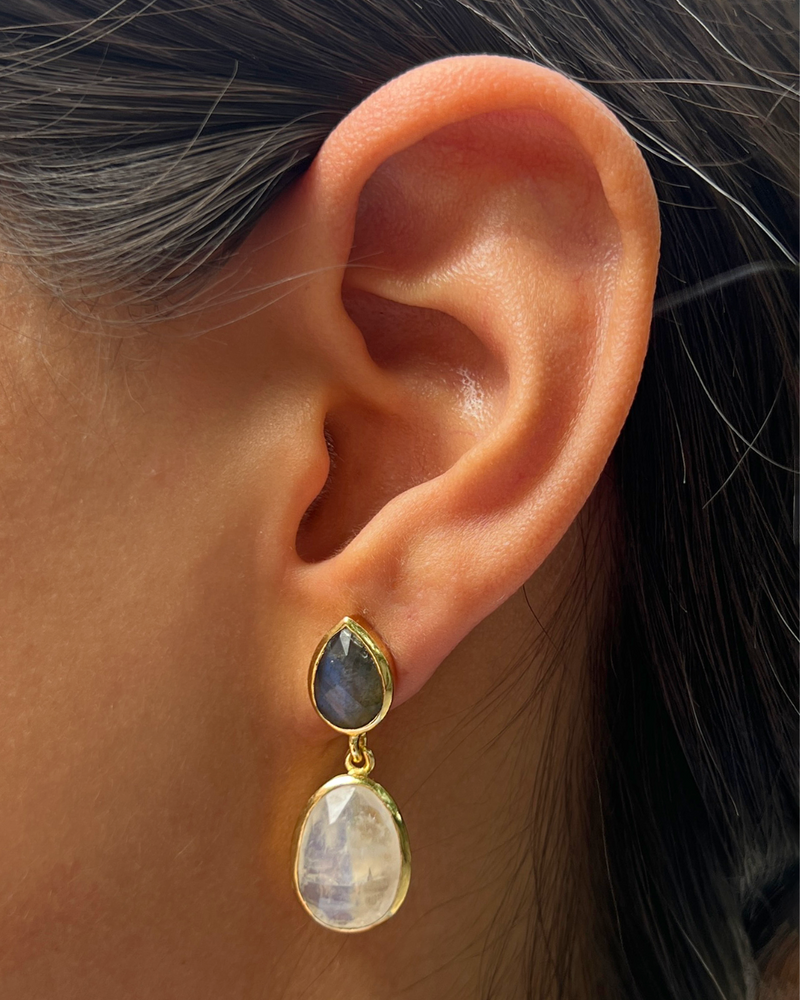 Aretes LABRADORITE / RAINBOW