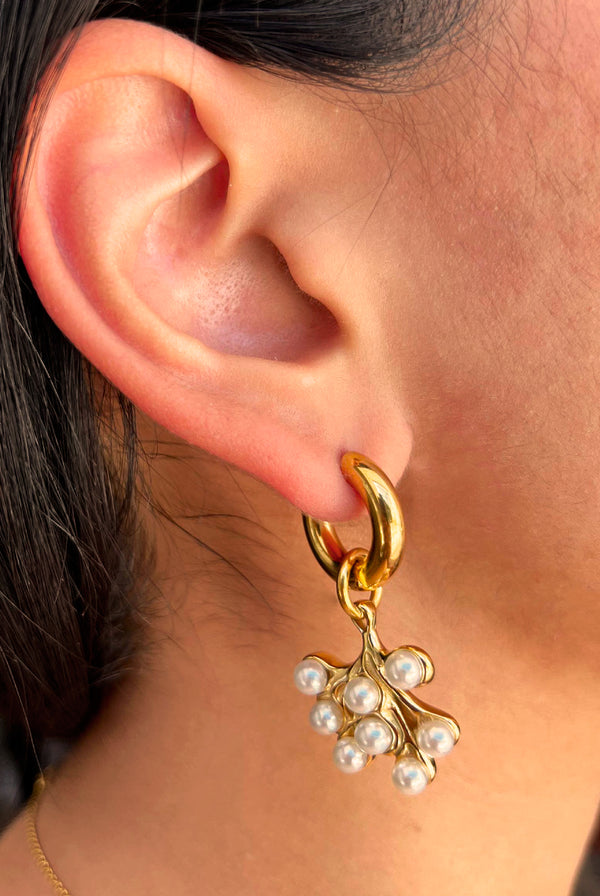 Arete Racimo Perlas