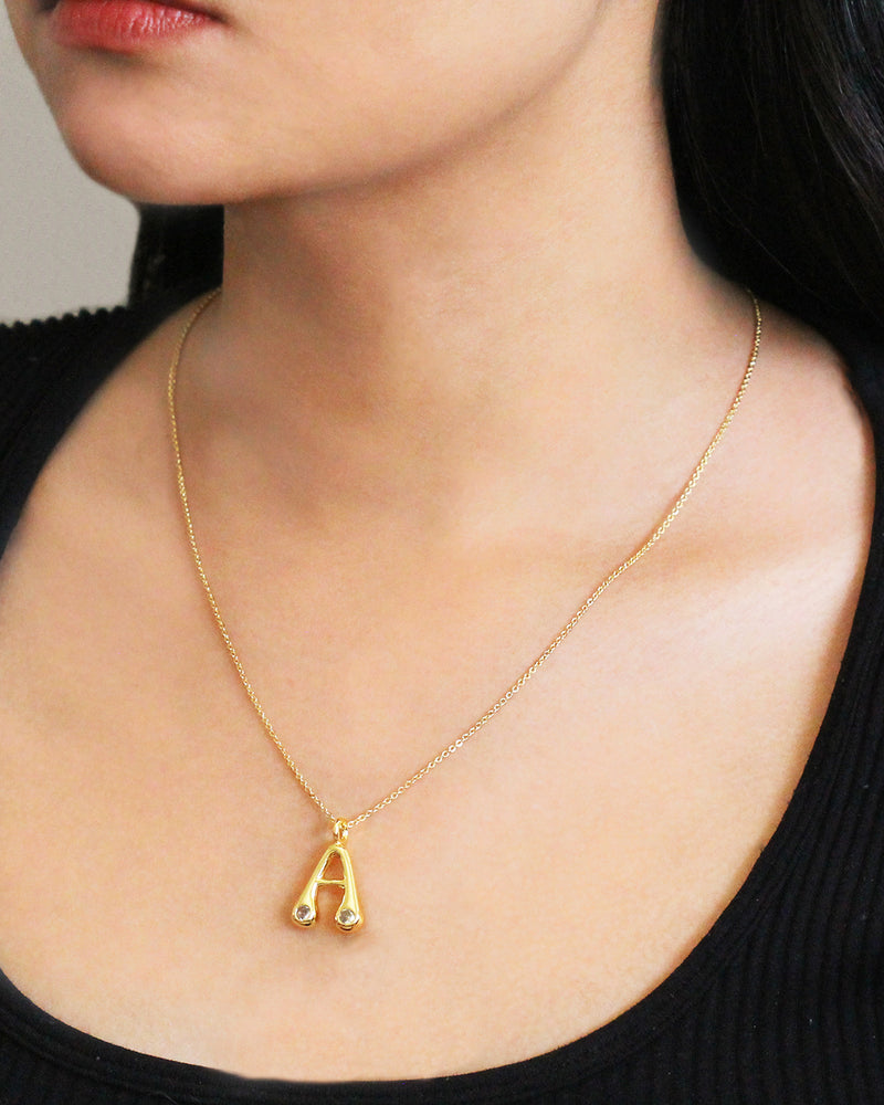 Collar inicial circonia globo A
