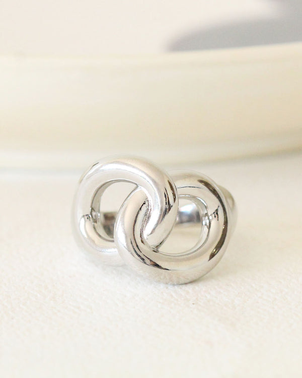 Anillo Argollas Plateado