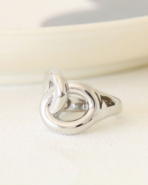 Anillo Argollas Plateado