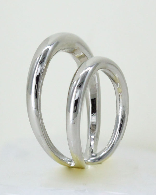 Anillo Doble Plateado