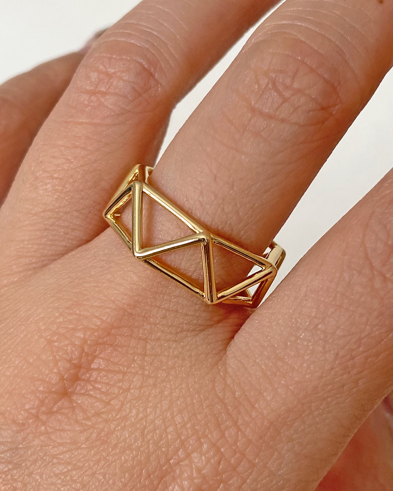 Anillo 3D Triangulos