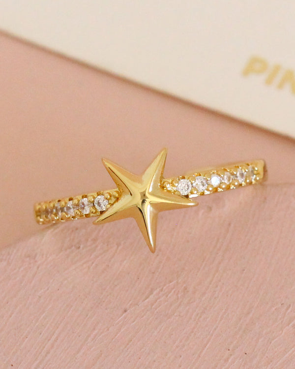 Anillo Estrella Zirconias