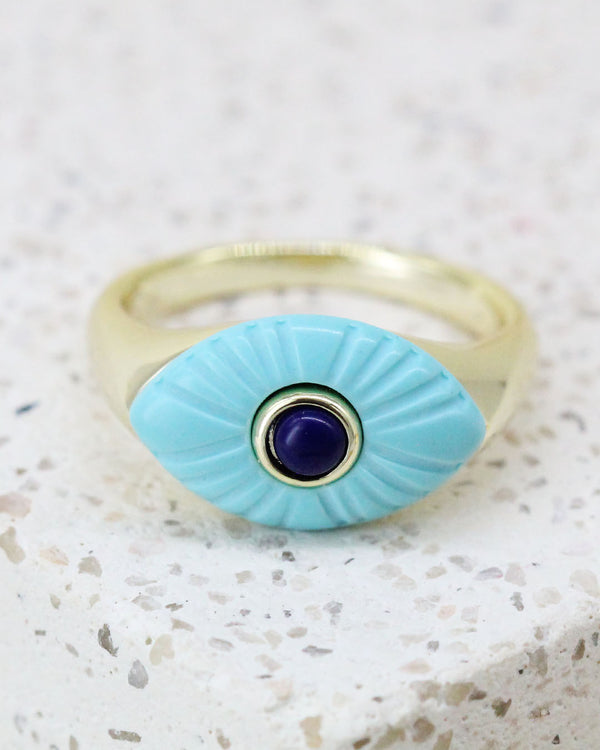 Anillo turquesa ojo