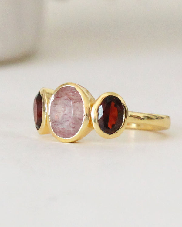 Anillo STRAWBERRY QUARTZ