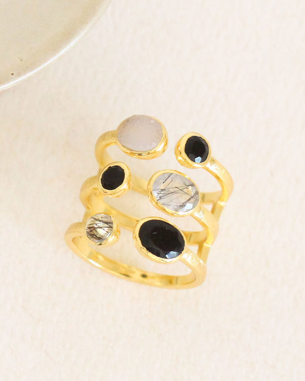 Anillo Triple Piedras