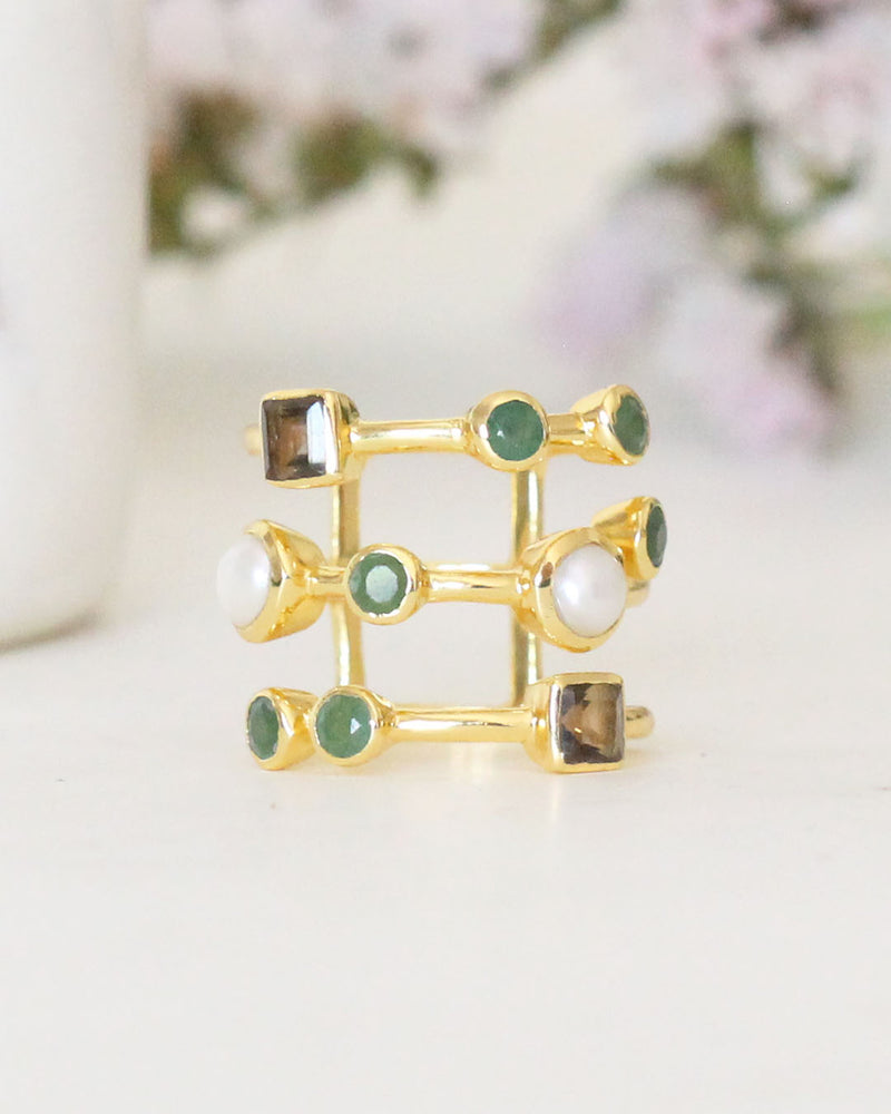 Anillo PEARL GREEN AVENTURINE