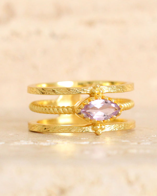 Anillo amatista Pink Revolver