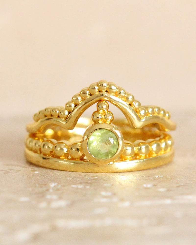 Anillo peridot Pink Revolver