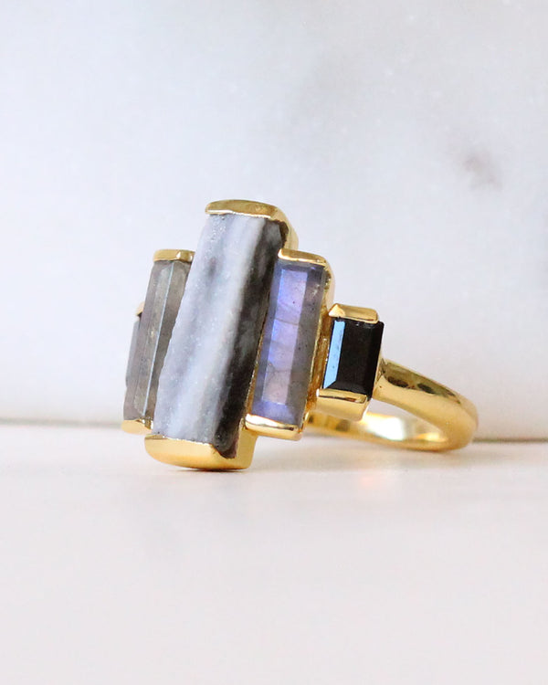 Anillo Rombos BLACK ONYX