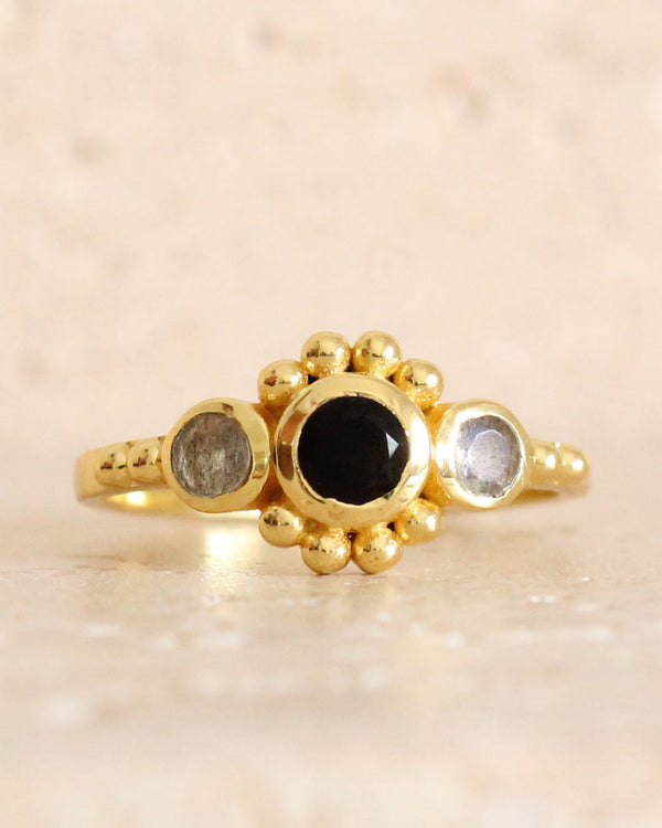 Anillo de piedra natural Pink Revolver