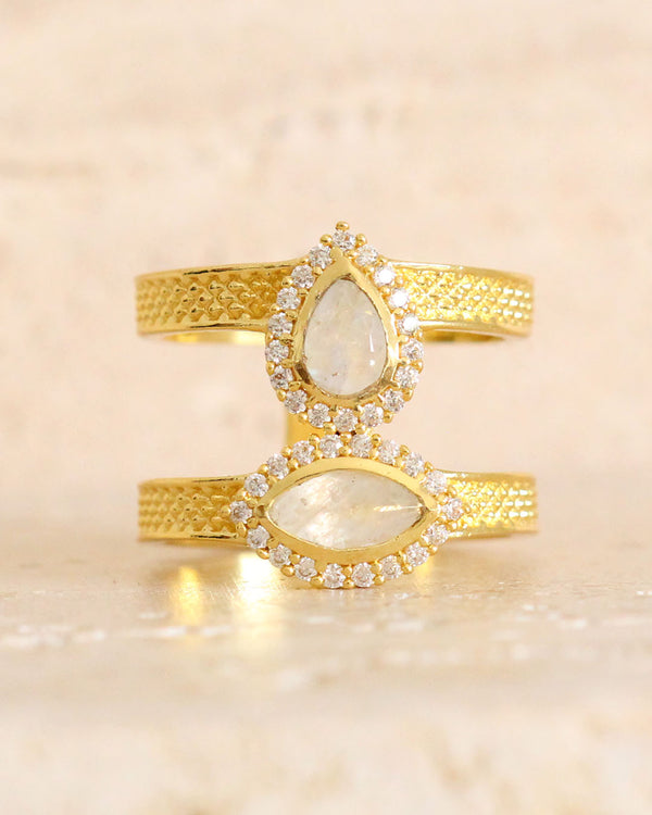 Anillo Moonstone Zirconias