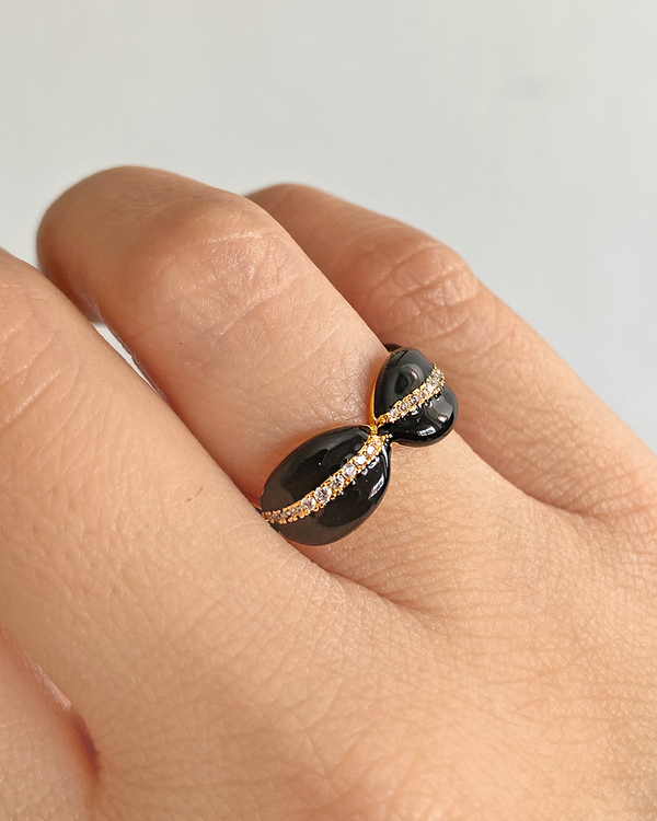 Anillo Esmalte negro