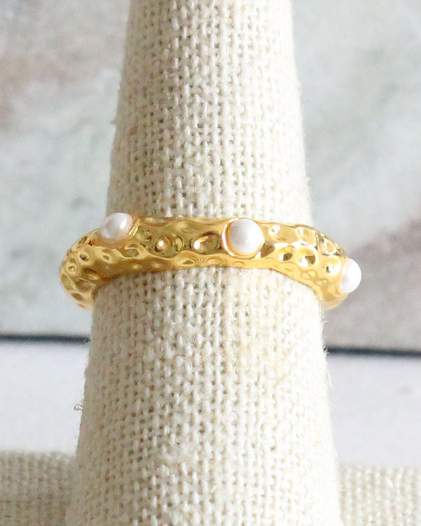 Anillo Triple Perla