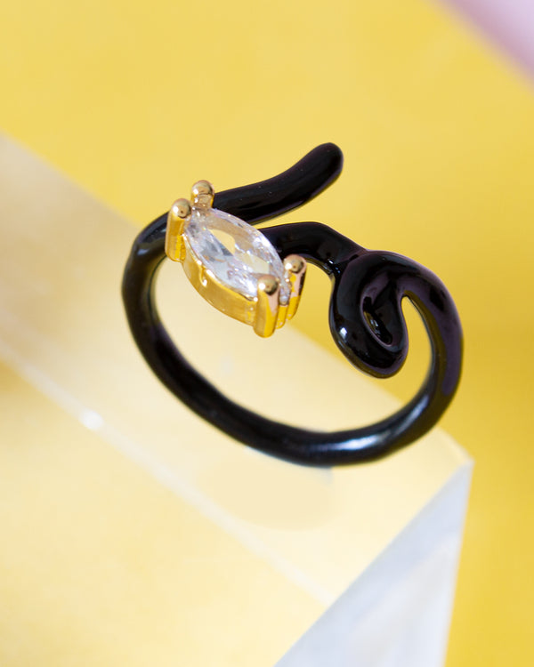 Anillo Negro Chueco