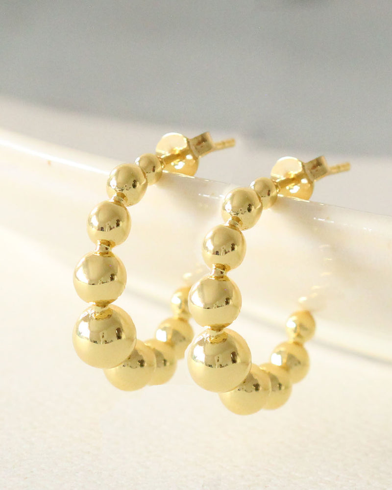 Arracadas en baño de oro 18k