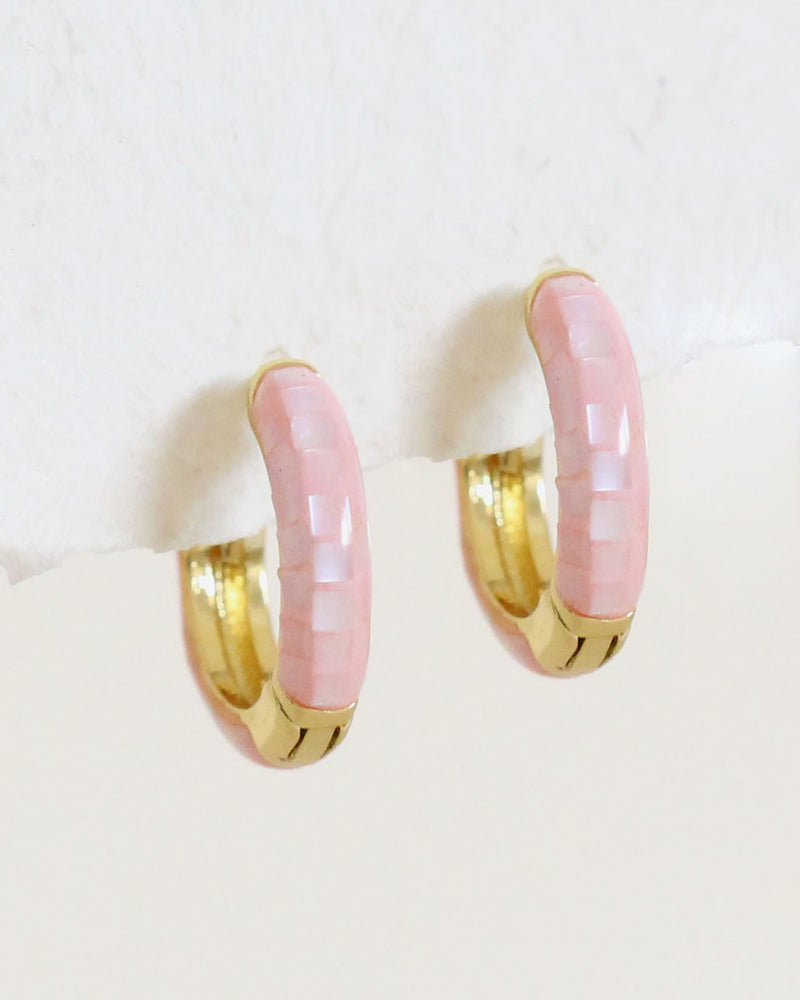 Arracadas en chapa de oro Pink Revolver