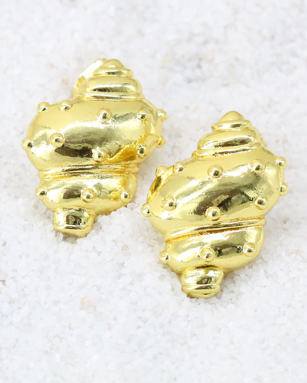 Aretes Caracol Dorados