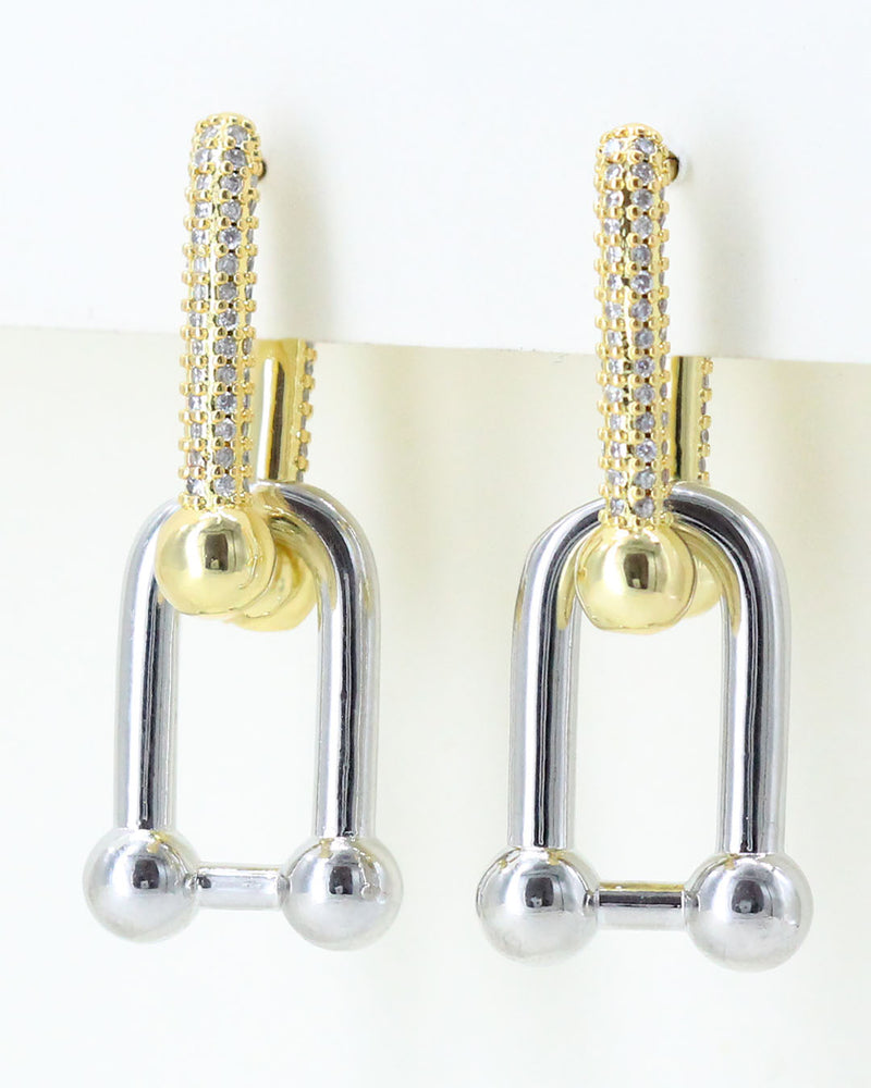 Aretes Tif Zirconias Dorado Plateado