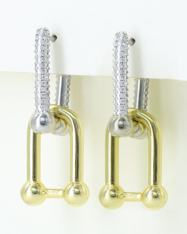 Aretes Tif Zirconias Plata Dorado