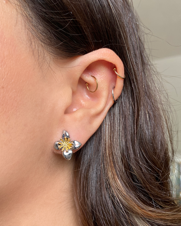 Aretes Plata Mini Orquideas