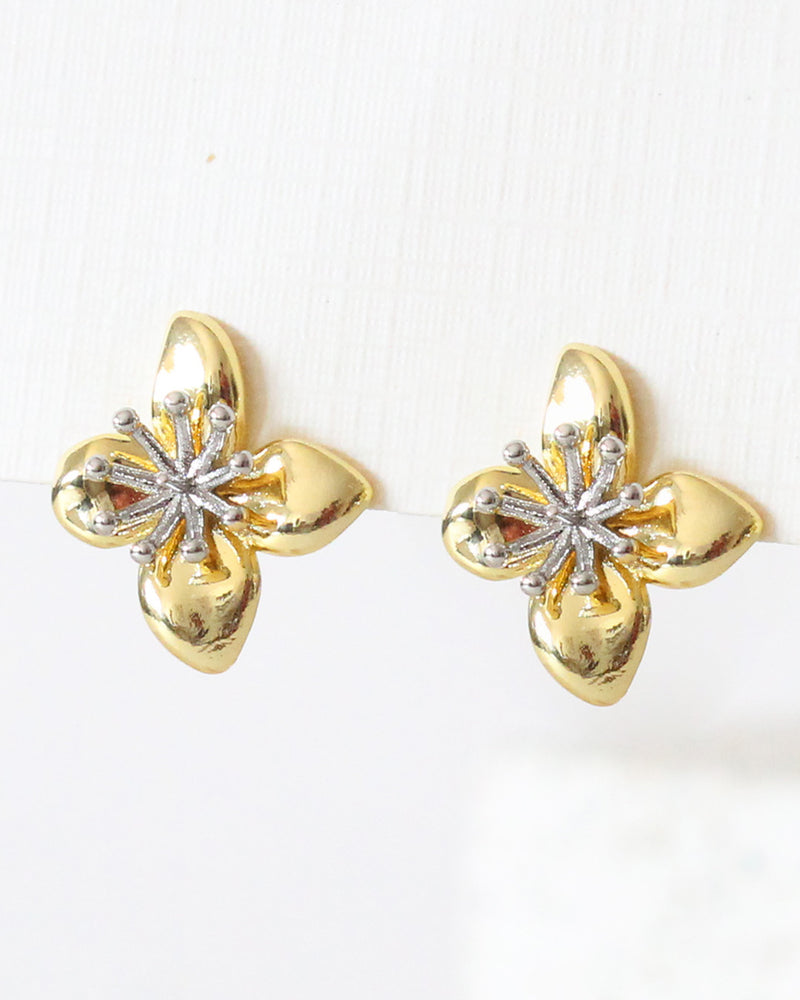 Aretes Dorados Mini Orquideas