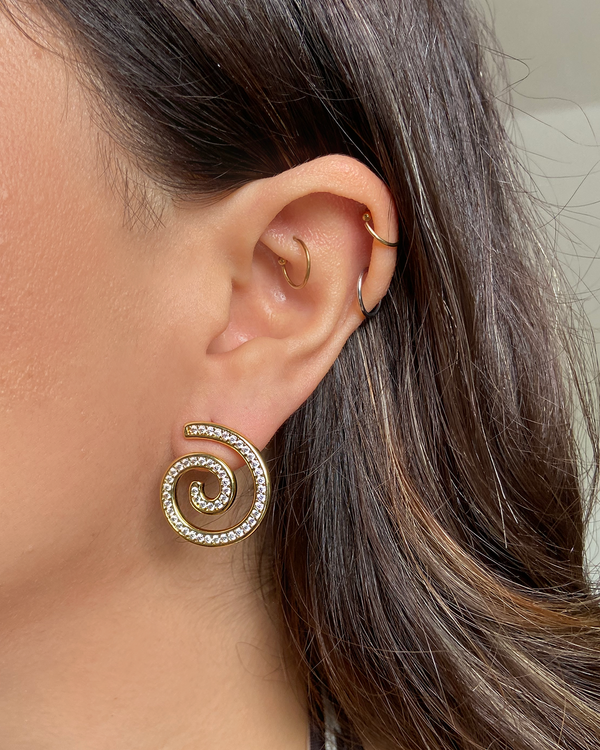 Aretes Espiral Zirconias