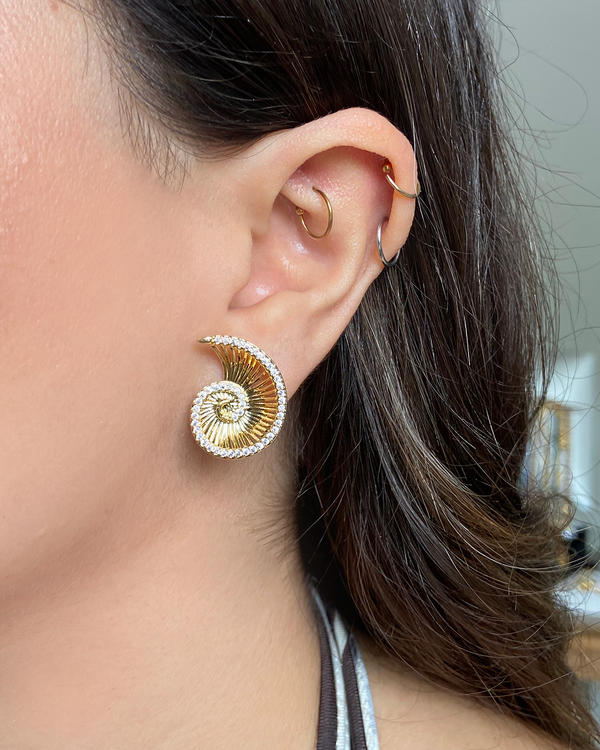 Aretes Abanico espiral