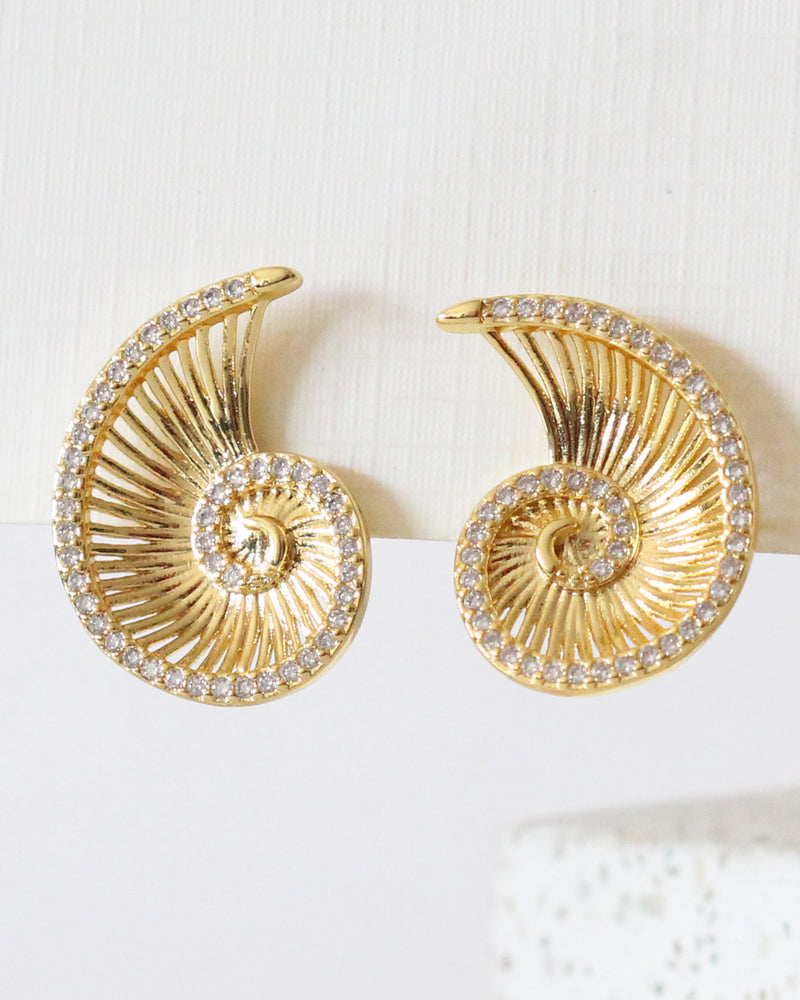 Aretes Abanico espiral