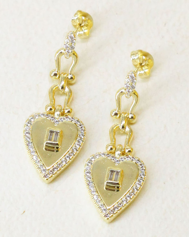 Aretes Corazón Largo