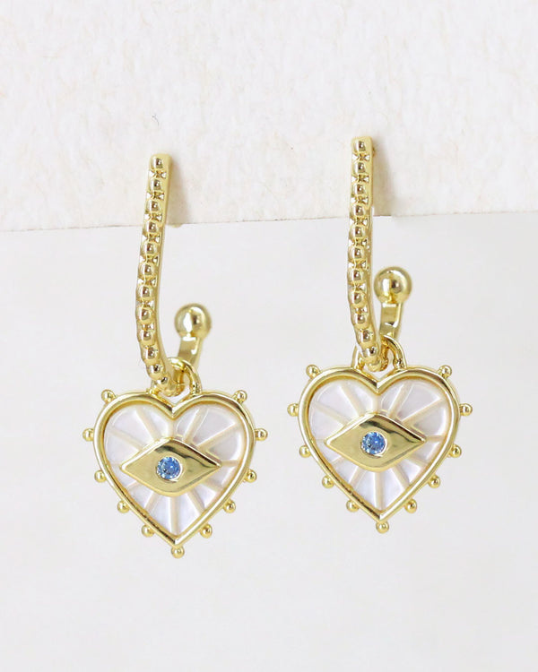 Aretes Corazon Madre Perla