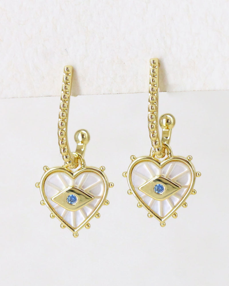 Aretes Corazon Madre Perla