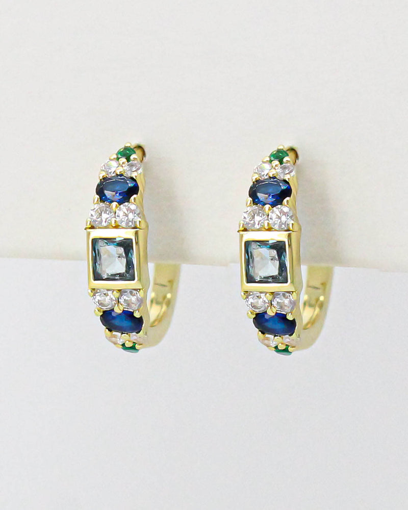 Arracadas Zirconias Azul