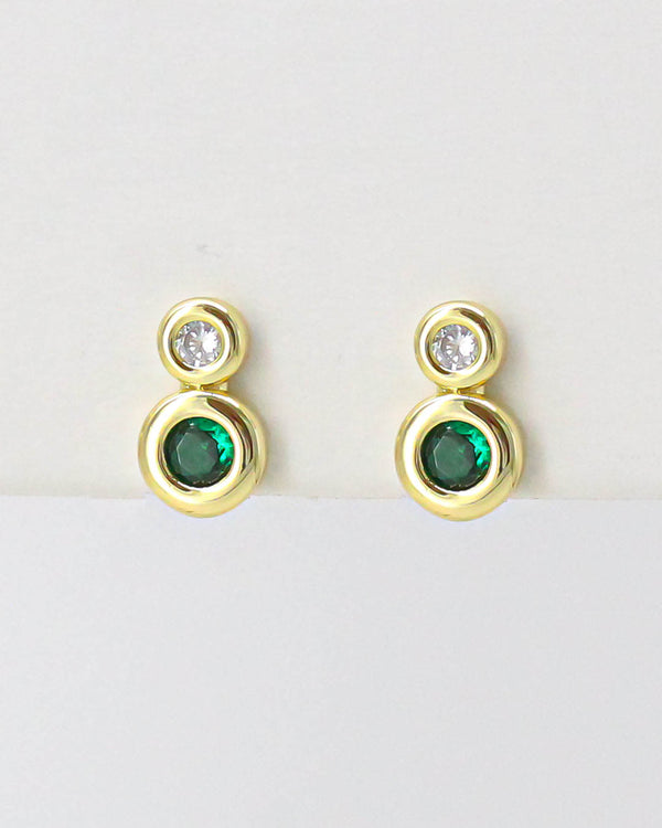 Aretes Zirconia Doble