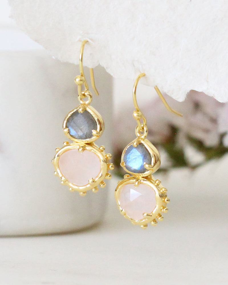 Aretes Dobles LABRADORITE