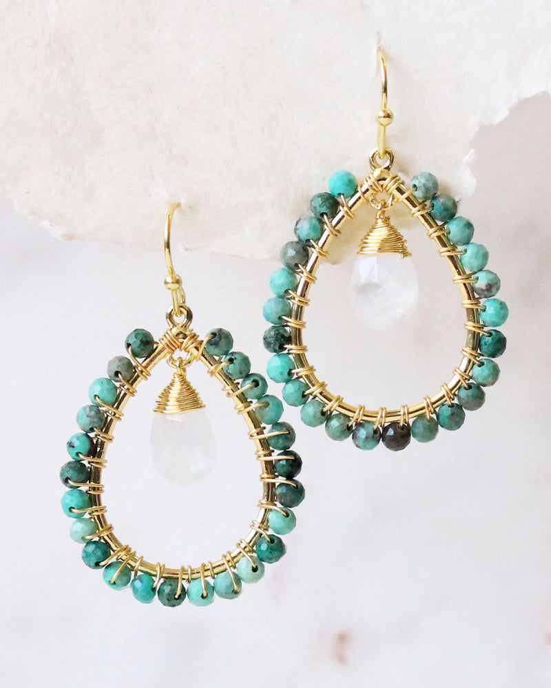Aretes Gota RAINBOW TURQUOISE