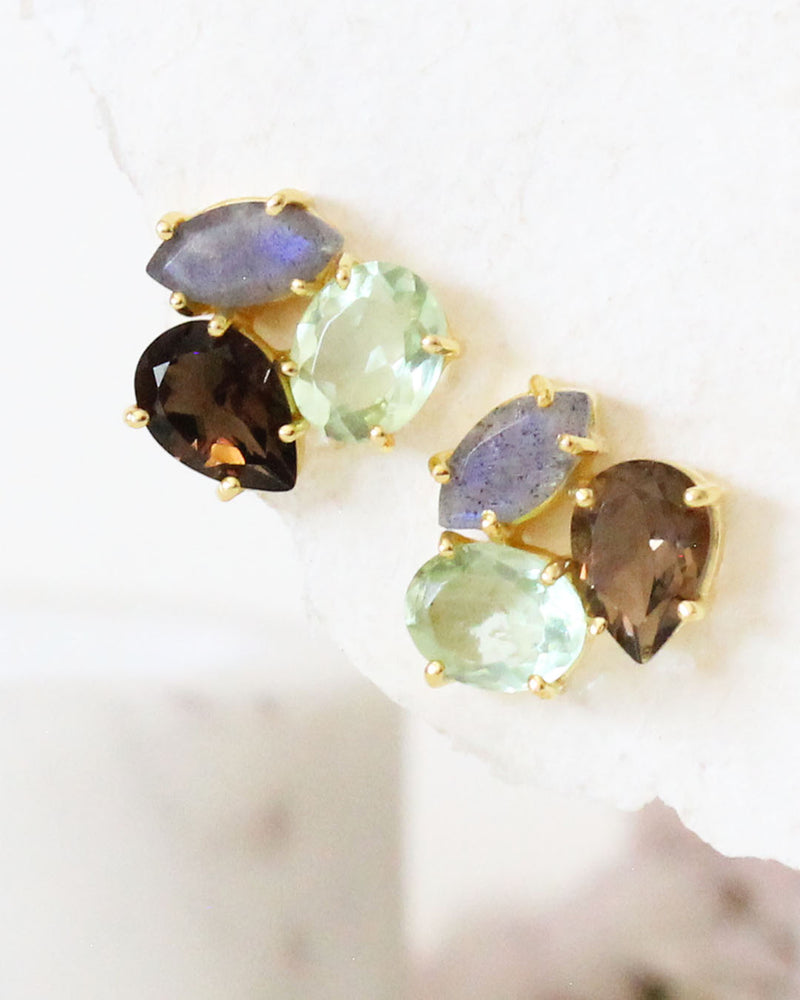 Aretes Triple Piedra