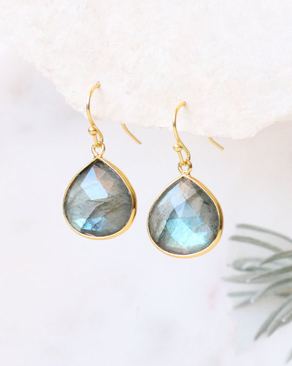 Aretes piedra natural COPPER TURQUOISE / AQUA HYDRO
