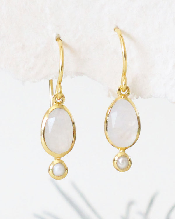 Arete Piedra Perla RAINBOW / PEARL