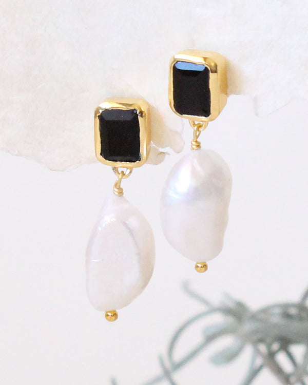Aretes BLACK ONYX / PEARL
