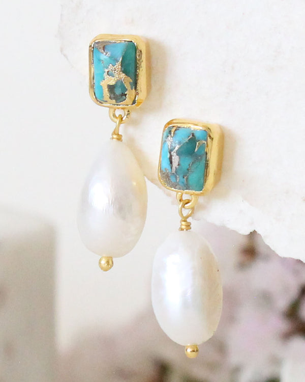 Aretes copper Turquoise