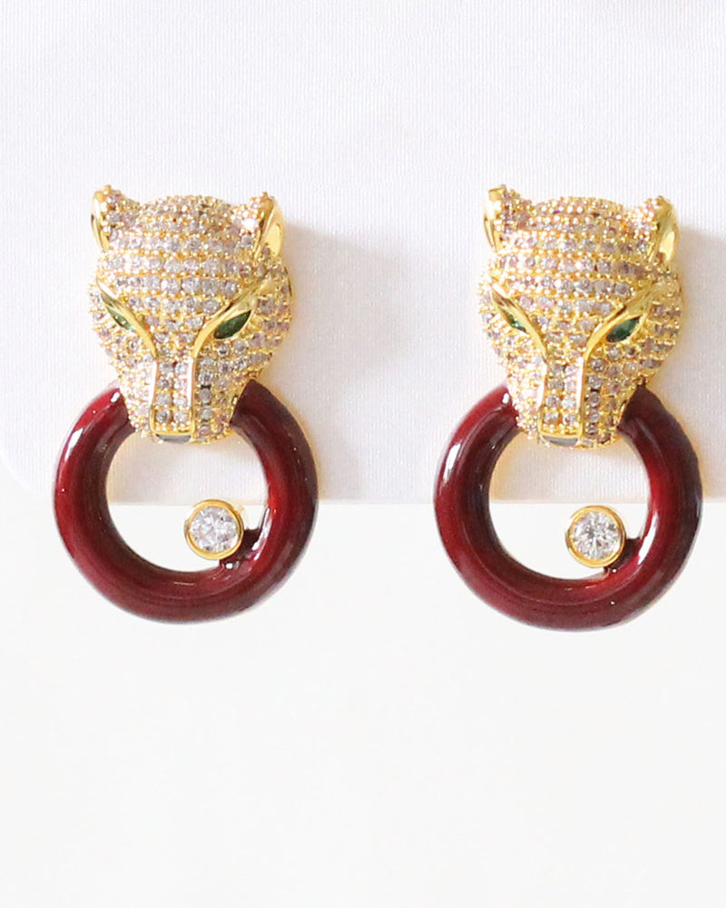 Aretes Pantera Zirconias