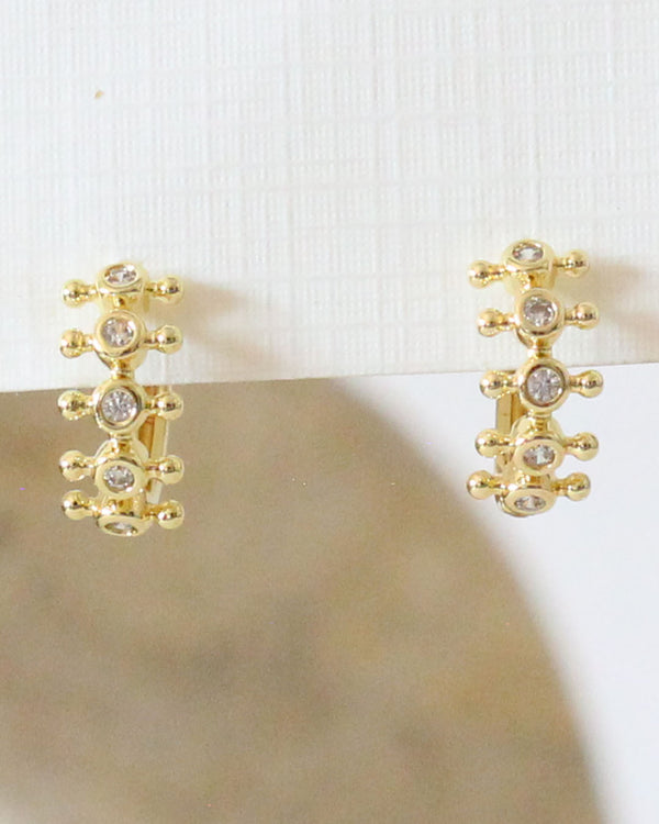 Arracada Bolitas Zirconia