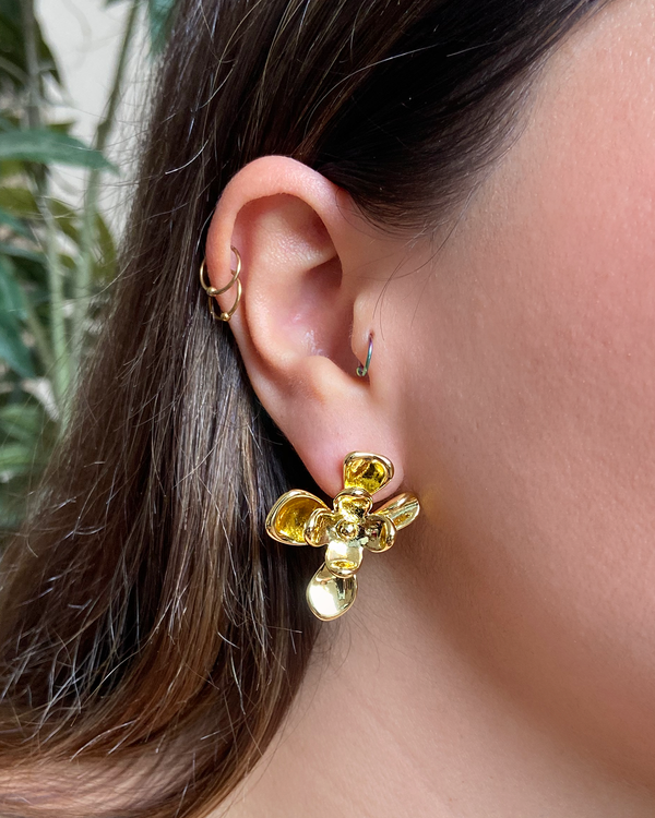 Aretes Flor 3D