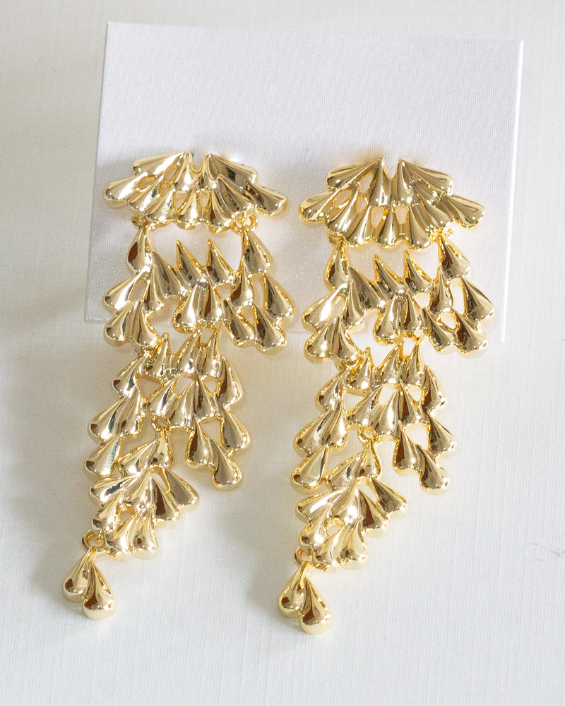 Aretes Cascada Coral