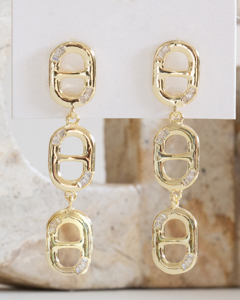 Aretes CadenitaTriple