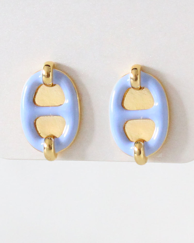 Aretes Eslabon Morado