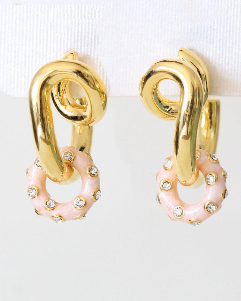 Aretes Torcido Rosa