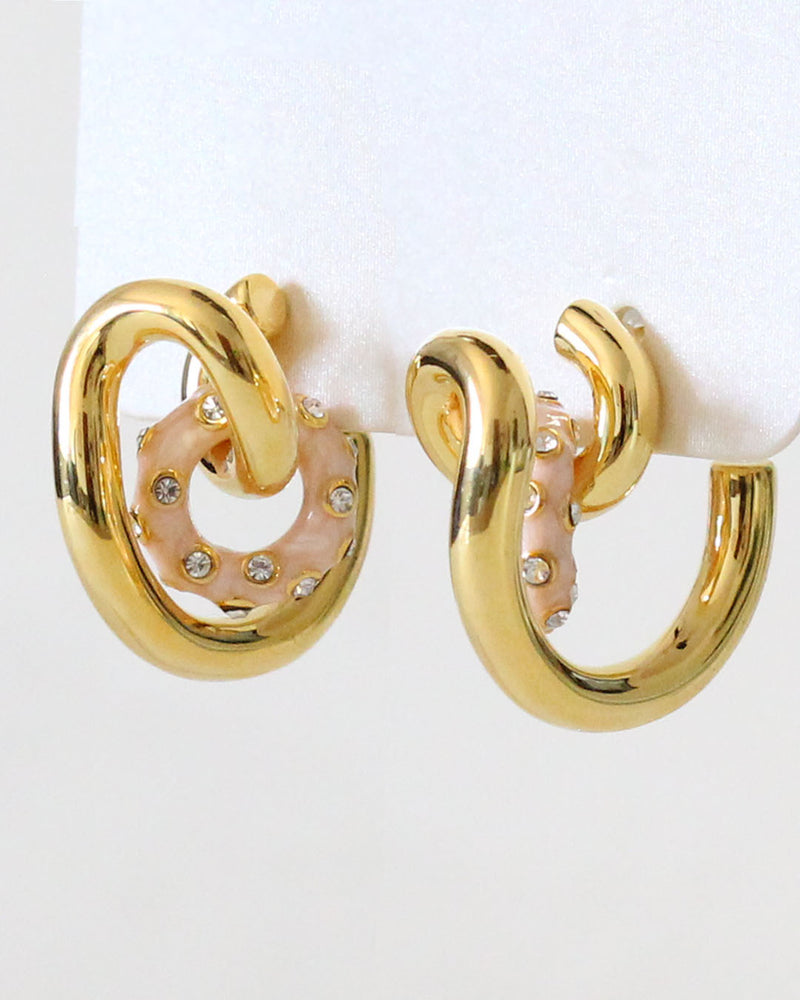 Aretes Torcido Rosa